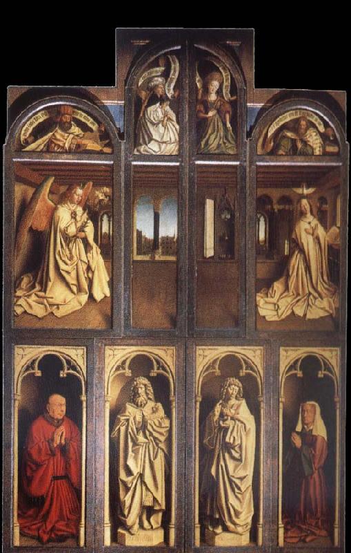 Jan Van Eyck The Ghent altar piece voltooid Norge oil painting art